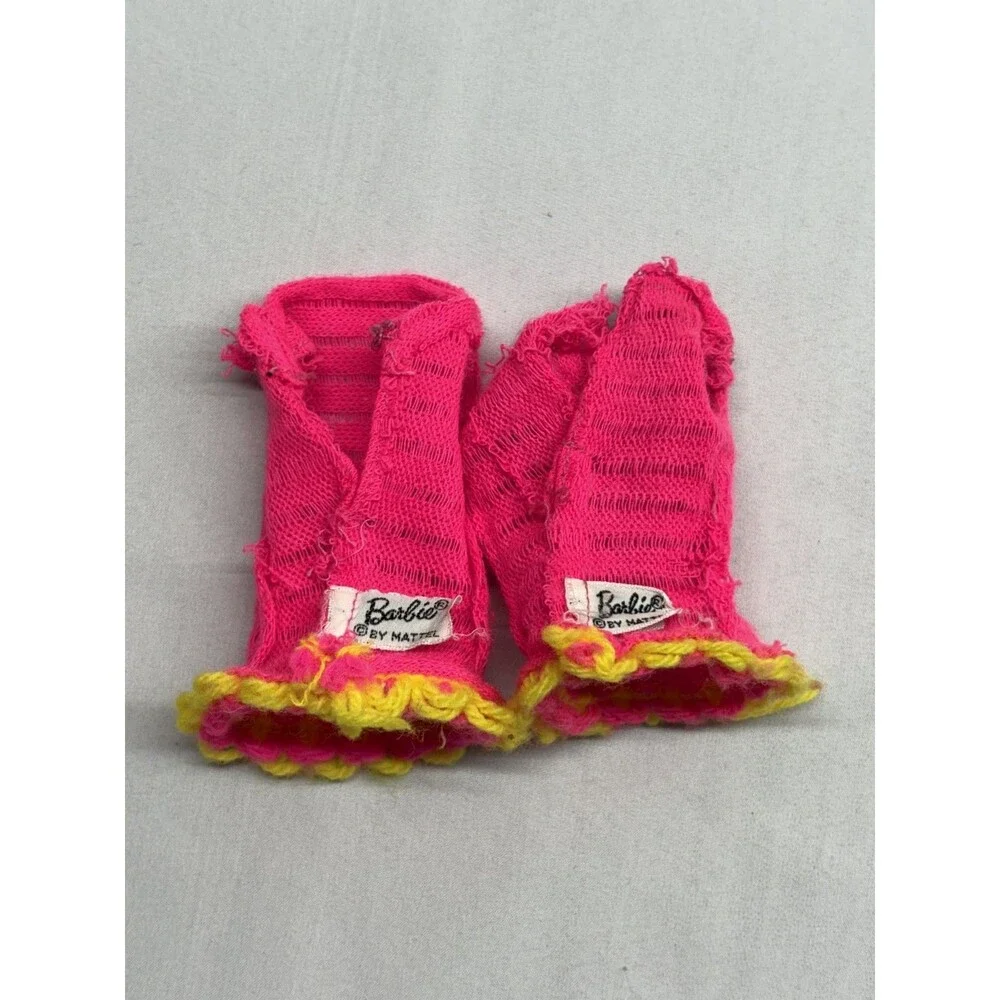 Vintage 60’s Mattel Talking Barbie Two Pink and Yellow Piece Tops #1115